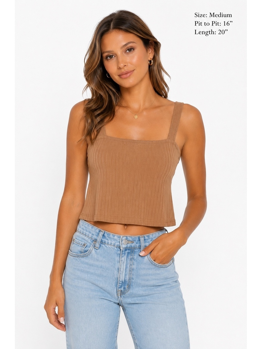 NWT Lovers + Friends Ribbed Square Neck Tank Top M